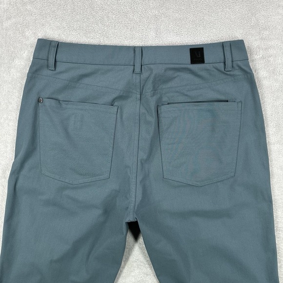 Vuori Meta Pants Mens 32 Teal Performance Zip Pocket Travel Golf Casual Chino - Picture 6 of 16